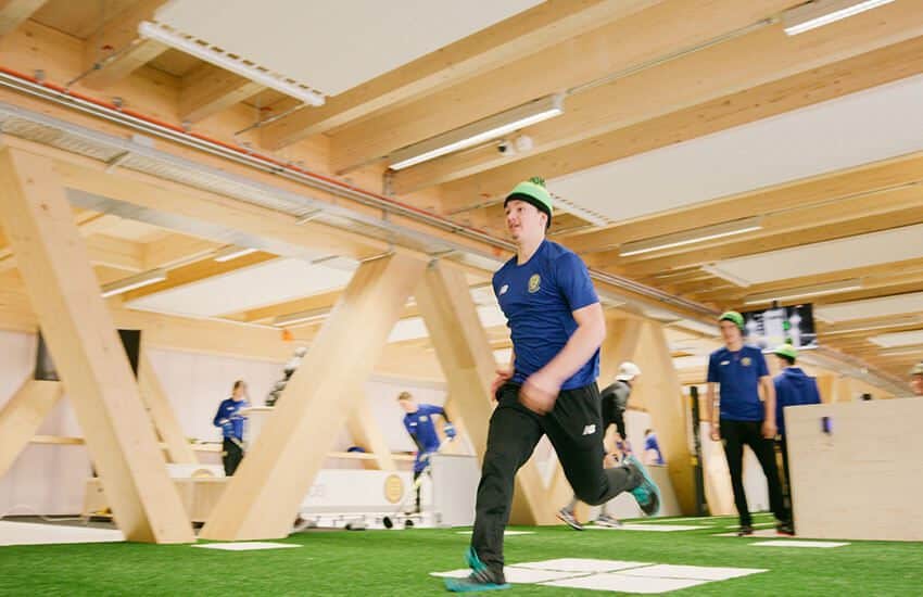 Off-ice training in field hockey center