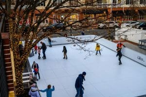 Synthetic ice visitor experience for christmas